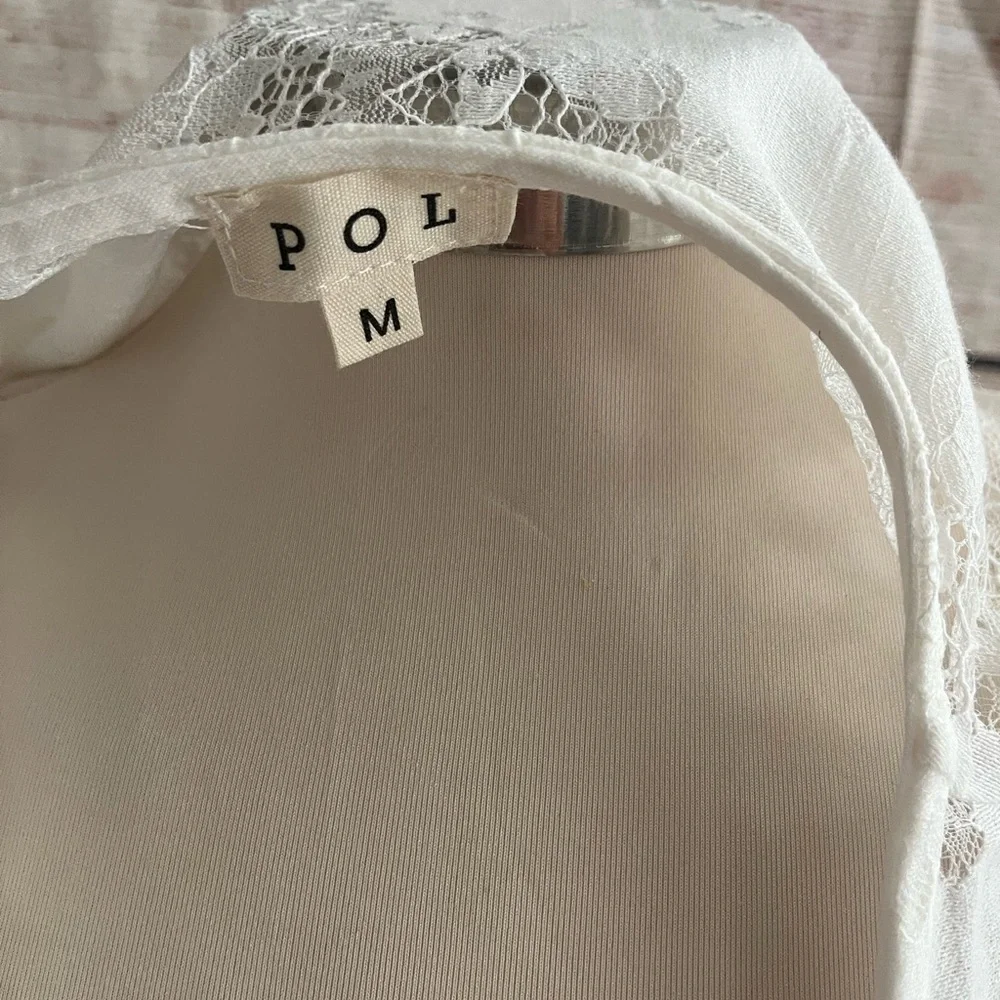 POL White Lace Ruffle Blouse - Picture 6 of 6